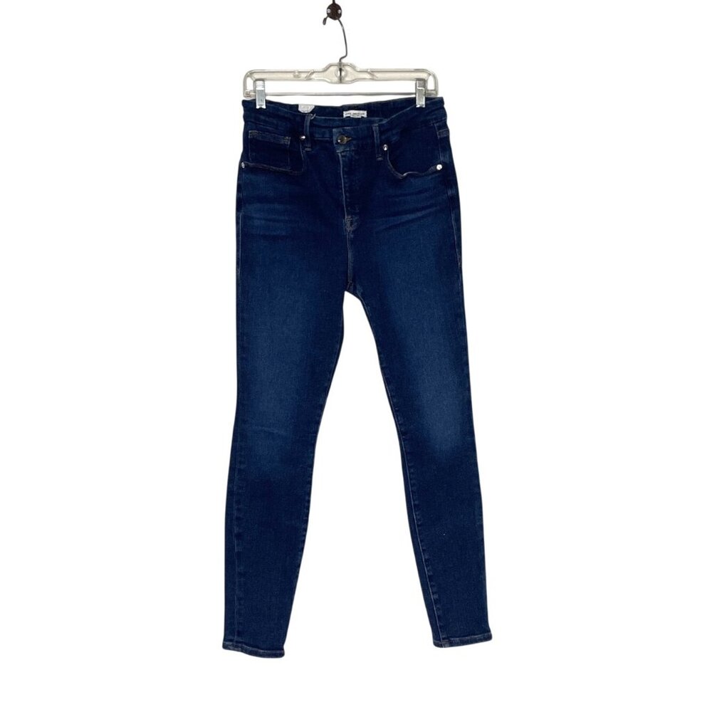 Good American Women's Skinny Jeans in Dark Blue Wash